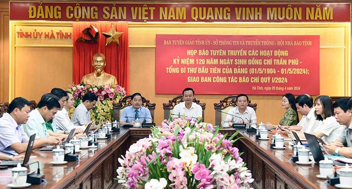 Hà Tĩnh: Họp báo tuyên truyền các hoạt động kỷ niệm 120 năm ngày sinh đồng chí Trần Phú 